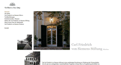 Desktop Screenshot of carl-friedrich-von-siemens-stiftung.de